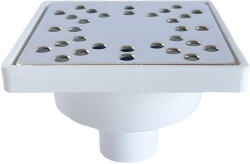 Crimel Sifon pardoseala PP + gratar inox, 100 x 100 mm, iesire verticala D 4 (6426249000276)