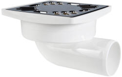 Eurociere Sifon pardoseala PP + gratar inox, Eurociere 1708L, 96 x 96 mm, iesir (1708L)