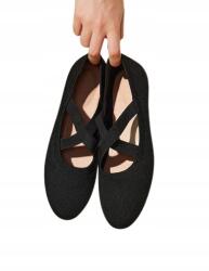Shein Női Bebújós Fekete Balerina Cipő 38 1KB (sx2212139222562554)