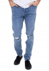 Dr. Denim Férfi Farmer Csőnadrág Kék Koptatott Pamut 28/30 6FA