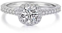 Raizel Inel din argint cu piatra moissanite de 0.5 CT, Pure Radiance (Marime inel: 52) (RZ2020.52)