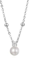 Raizel Colier din argint cu moissanite de 0.1CT si perla de cultura, Eternal Pearl (RZ2025)