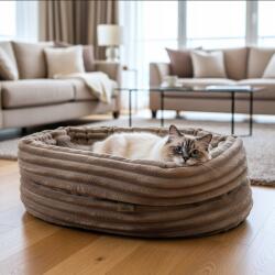 PRASKA - Eco Cats Collection Macskafekhely puff Cloud 2in1 szőrmés kényelmes átmérő 50cm Színek (D26A-34259_20250110120642-50)