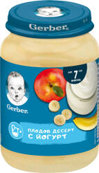 Nestle Бебешко пюре Nestle Gerber - Плодов десерт с йогурт, 7 м+, 190 g (12560355) - baby