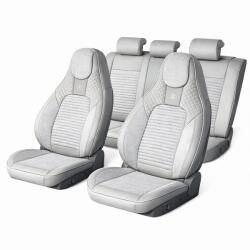 AVEX Set huse scaune auto Premium, model BLAZE Luxor, design Sportiv, universale, ergonomice, Piele Ecologica cu insertii textile, c (AVX-USVG60)