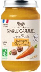 Simple Comme Био зеленчуково пюре Simple Comme - С говеждо, пшеница и зеленчуци, 6 м+, 190 g (3288131900636) - baby