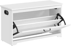 Brius Bancuta pentru pantofi cu usa rabatabila si compartiment interior reglabil, 80x30x46 cm, alb (EZ-LHS120T10) Pantofar