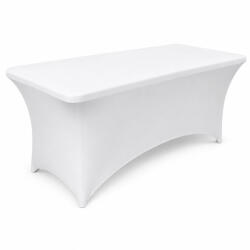 Brius Husa elastica pentru masa gradina sau evenimente, poliester si spandex, 240x76x74 cm, alb (ML-HTSP8FT-WH)