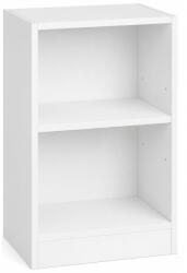 Brius Noptiera cu compartimente deschise si raft reglabil, stil minimalist, MDF si PAL, 40x30x60 cm, alb (EZ-LET666WB01)