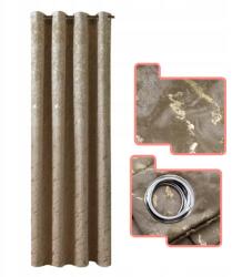  Függöny Sötét Bézs Arany márvány 140x230 cm Stílusos Design (CW-MARMUREK-140x230-CBE)