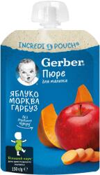 Nestle Плодова закуска Nestle Gerber Natural - Пауч с ябълки, моркови и тиква, 150 g (12515991) - baby