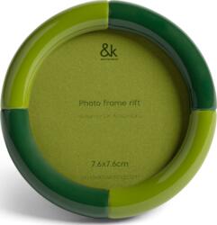 &K Amsterdam Ramă foto Rift rotundă 7, 6 cm, verde (1661-07)