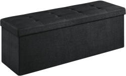 SONGMICS Bancheta pliabila SONGMICS cu spatiu de depozitare 120 L, 110 cm, neagra (EZ-LSF077B01)