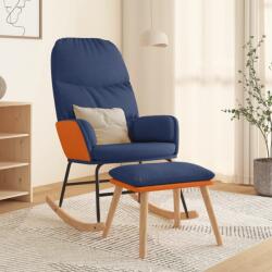 vidaXL Scaun balansoar cu taburet, albastru, textil GartenMobel Dekor (3097405) Balansoar