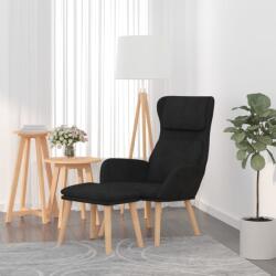 vidaXL Scaun de relaxare cu taburet, negru, catifea GartenMobel Dekor (3097826)