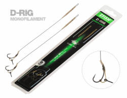 Zfish Monofilament D-Rig - előkötött mikroszakállas horog, D-Rig, monofil zsinóron, 2 db/csomag (ZF-7234)
