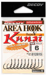 Decoy Area Type V AH-5 Kunai #8 Barbless Füles Szakáll Nélküli Egyágú Ragadozóhalas Horog 10db (812822)