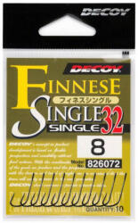 Decoy 32 Finesse Single #4 Füles Szakállas Egyágú Ragadozóhalas Horog 10db (826096)