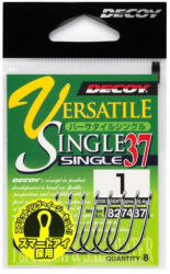 Decoy 37 Versatile Single #1 Füles Szakállas Egyágú Ragadozóhalas Horog 8db (827437)