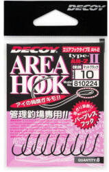Decoy Area Type II AH-2 Mat Black #10 Barbless Füles Szakáll Nélküli Egyágú Ragadozóhalas Horog 8db (810224)