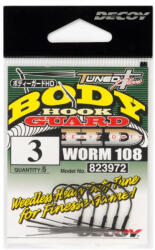 Decoy Worm 108 Body Guard HD #3 Füles Szakállas Egyágú Ragadozóhalas Horog 5db (823972)