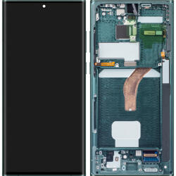 Samsung Display cu Touchscreen Samsung Galaxy S22 Ultra 5G S908, cu Rama, Verde, Service Pack GH82-27488D