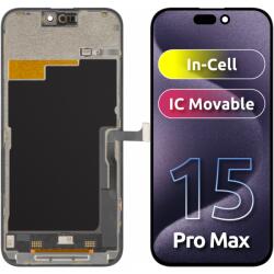 ZY Display cu Touchscreen ZY pentru Apple iPhone 15 Pro Max, cu Rama, Versiune LCD In-Cell IC Movable, Negru - koubsolutions
