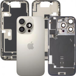 Apple Capac Baterie Apple iPhone 16 Pro, Cu Carcasa Mijloc, Full Parts, Bej (Natural Titanium), Swap