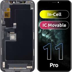 JK Display cu Touchscreen JK pentru Apple iPhone 11 Pro, cu Rama, Versiune LCD In-Cell IC Movable, Negru