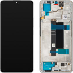 Xiaomi Display cu Touchscreen Xiaomi Poco X6 / Redmi Note 13 Pro 5G, cu Rama, Alb, Service Pack 560001N16P00