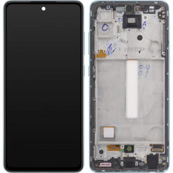 Samsung Display cu Touchscreen Samsung Galaxy A52 5G A526 / A52 A525, cu Rama, Bleu, Service Pack GH82-25524B
