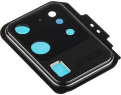 Aftermarket Geam Camera Spate Samsung Galaxy S20 Ultra 5G G988 / S20 Ultra G988, cu Rama, Negru - koubsolutions