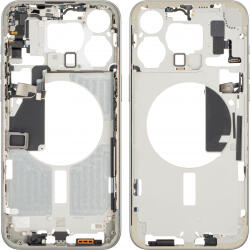 Apple Carcasa Mijloc Apple iPhone 15 Pro Max, Alba (White Titanium), Swap