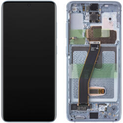 Samsung Display cu Touchscreen Samsung Galaxy S20 5G G981 / S20 G980, cu Rama, Bleu, Service Pack GH82-22131D