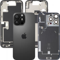 Apple Capac Baterie Apple iPhone 16 Pro Max, Cu Carcasa Mijloc, Full Parts, Negru (Black Titanium), Swap Premium