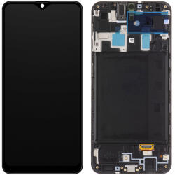 Samsung Display cu Touchscreen Samsung Galaxy A20 A205, cu Rama, Negru, Service Pack GH82-19571A