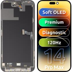 MP Display cu Touchscreen MP compatibil cu Apple iPhone 14 Pro Max, cu Rama, Versiune Premium Soft OLED FHD 120Hz Diagnostic, Negru - koubsolutions
