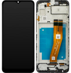 Samsung Display cu Touchscreen Samsung Galaxy A03 A035, cu Rama, Versiune F, Negru, Service Pack GH81-21625A