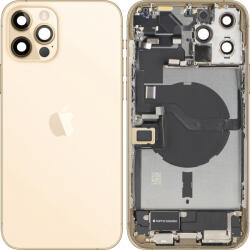 Apple Capac Baterie Apple iPhone 12 Pro Max, Cu Carcasa Mijloc, Full Parts, Auriu, Swap Premium