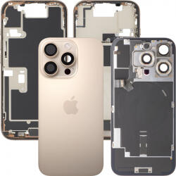 Apple Capac Baterie Apple iPhone 16 Pro, Cu Carcasa Mijloc, Full Parts, Auriu (Desert Titanium), Swap Premium