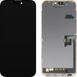 MP Display cu Touchscreen MP compatibil cu Apple iPhone 16 Pro Max, cu Rama, Versiune Soft OLED FHD 120Hz Diagnostic, Negru