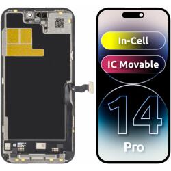 JK Display cu Touchscreen JK pentru Apple iPhone 14 Pro, cu Rama, Versiune LCD In-Cell IC Movable, Negru
