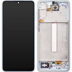 Samsung Display cu Touchscreen Samsung Galaxy A33 5G A336, cu Rama, Albastru, Service Pack GH82-28143C