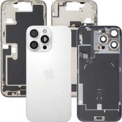 Apple Capac Baterie Apple iPhone 16 Pro Max, Cu Carcasa Mijloc, Full Parts, Alb (White Titanium), Swap