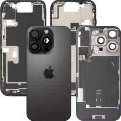 Apple Capac Baterie Apple iPhone 16 Pro, Cu Carcasa Mijloc, Full Parts, Negru (Black Titanium), Swap