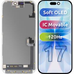 MP Display cu Touchscreen MP compatibil cu Apple iPhone 17, cu Rama, Versiune Soft OLED FHD 120Hz IC Movable, Negru - koubsolutions
