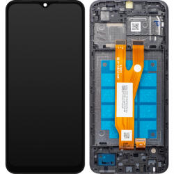 Samsung Display cu Touchscreen Samsung Galaxy A03 Core A032, cu Rama, Negru, Service Pack GH81-21711A