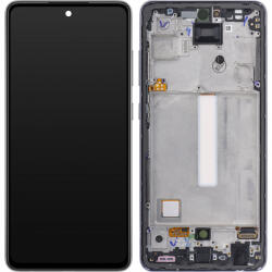 Samsung Display cu Touchscreen Samsung Galaxy A52s 5G A528, cu Rama, Negru, Service Pack GH82-26861A