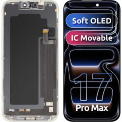 MP Display cu Touchscreen MP compatibil cu Apple iPhone 17 Pro Max, cu Rama, Versiune Soft OLED FHD 120Hz IC Movable, Negru - koubsolutions