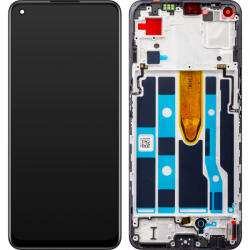 Oppo Display cu Touchscreen Oppo Find X5 Lite / Reno7 5G, cu Rama, Negru, Service Pack 4130040